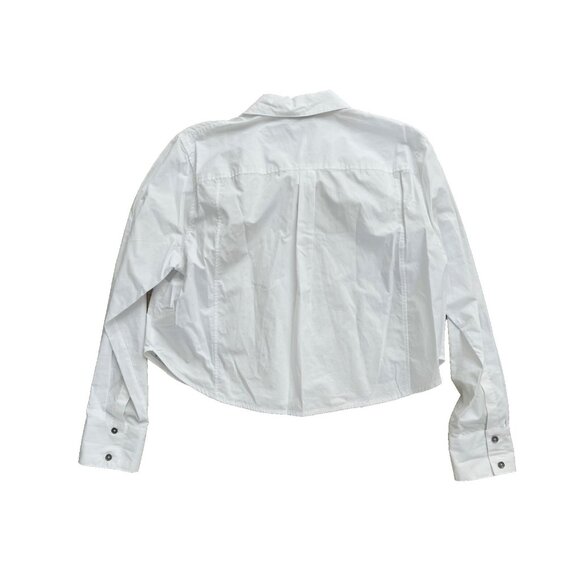 DKNY Jeans Dome Poplin Studs Top White ( XL ) - Picture 3 of 4